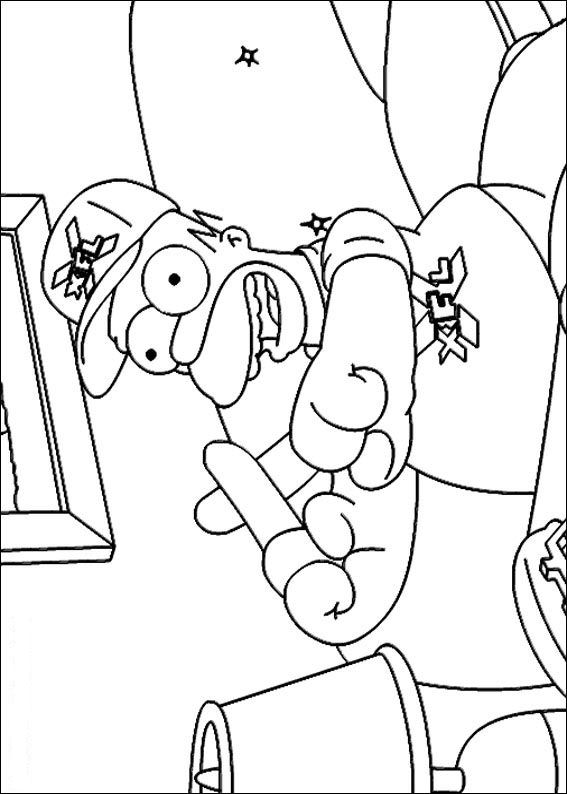 Plansa de colorat cu Familia Simpsons 28 21